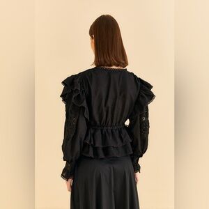 Farm Rio Black Tiger Long Sleeve Shirt - FINAL SALE